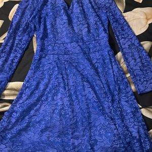 Blue Lace Mini  Dress