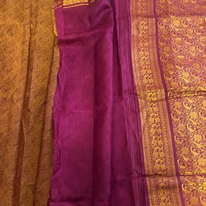 Vintage Mysore Silk Saree With Blouse Piece