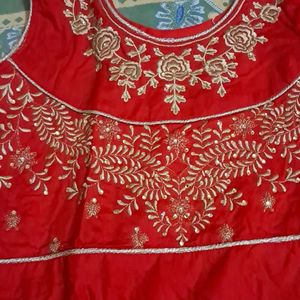 Beautiful FULL Embroidery RED KURTA NOT Used