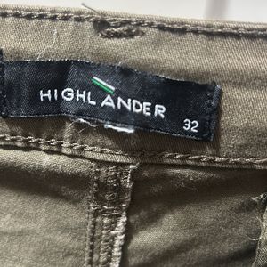 Men Olive Green Slim Fit Chinos Trousers