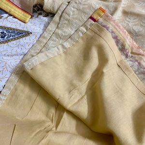 Beige Kurta With Designer Pants