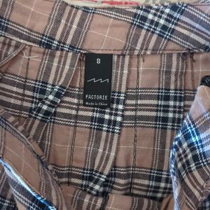 Brown Checkered Kpop Pleat Mini Tennis Skirt