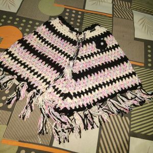 Kids Winter Poncho Handmade