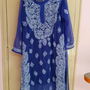 Blue Chikankari Kurta with Inner