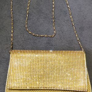 Gold Colour Sling Bag