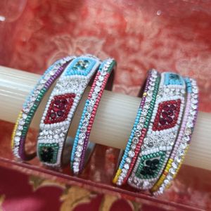 Metal Bangles gem stone