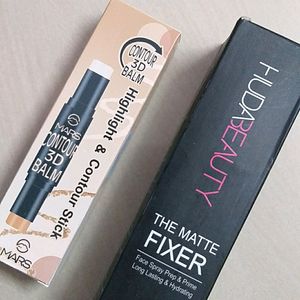 Huda Beauty Makeup Fixer Spray And Mars Contour St