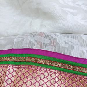 💥🆕️ Brasso Saree With Heavy Brocade Border