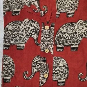 Elephant Design Kurta For Women