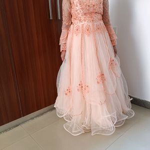 Peach color gown