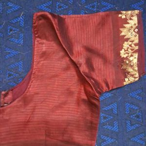 Maroon Kanjeevaram Blouse 36"