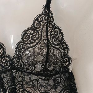 SEXY BLACK NET BRALETTE