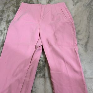 Zara Infamous High Waisted Trouser- Bubble Gum