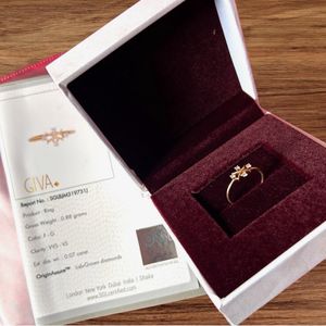 GIVA 14k Gold & Diamond Ring For Women
