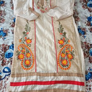 Kurta With Beautiful Embroidery