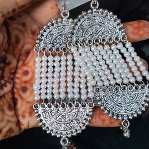 Silver Beads Earrings