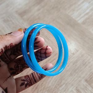 Sky Blue coloured A Pair Of Bangle