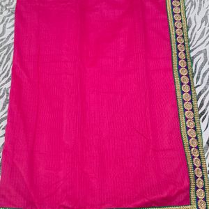 pink colour beautiful saree