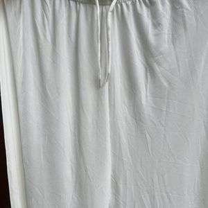 White Sheer Straight Trouser