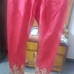 Beautiful Pink And Golden Colour Suit Set