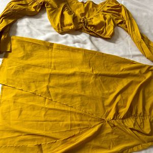 It’s a Yellow Top And Skirt Co-ord