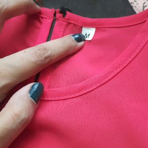 Casual 3/4 Sleeve Pink Top