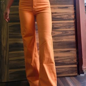 Orange Pinterest Straight Fit Pants