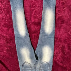 Blue Faded Skinny Jeans