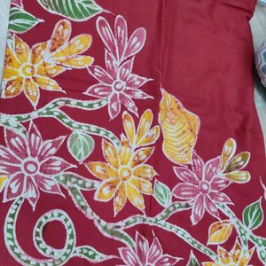 Red Mul Cotton Saree