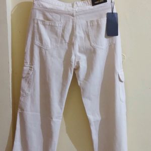 Beige Cargo Jeans