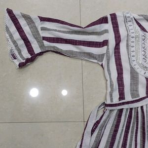 Maroon Stripe Dress