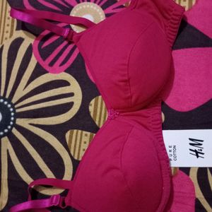 Pure Cotton Pink Bra H&M