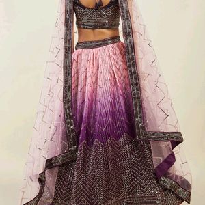 Purple Sequins Lahanga Choli