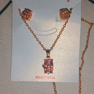 Chain Pendant And Earrings Set