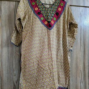 Embroidery Handloom Printed Kurta