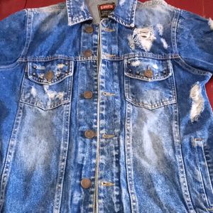 Womens Oversized Denim Jacket For Ripped