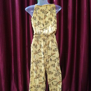 Yellow Printed Jumpsuit