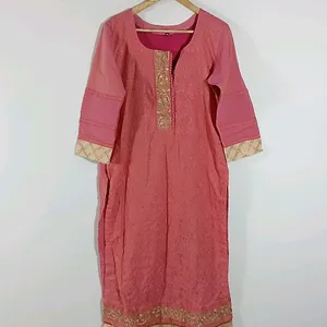 Pink Embroidered Kurta (Women)