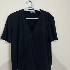 Zara Deep V Neck Tshirt