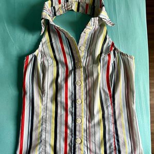 Vintage Striped Halter Top