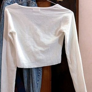 Crop Ribbed Cardigan