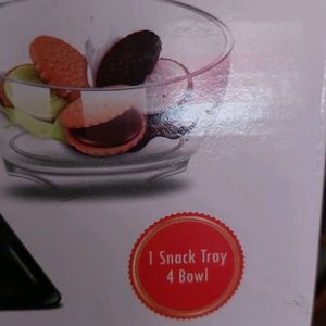 Snack Try And Bowl Set ( 4bowls)