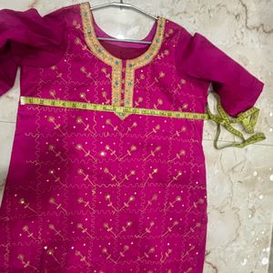 Magenta Stitched Suit with Lining never Used