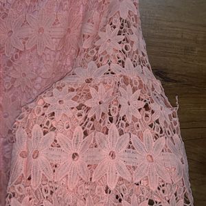 A Pink Ombre Embroided Top