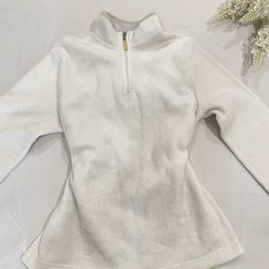 White Woolen Highneck Sweater