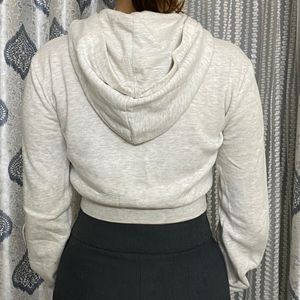 H&M Crop Zip Through Hoodie