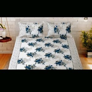 Floral Design Cotton Bedsheet_double Bedsheet