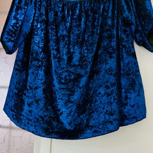 Velvet Fancy Party Wear off shoulder Top