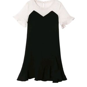 Black Flared Knee Dress