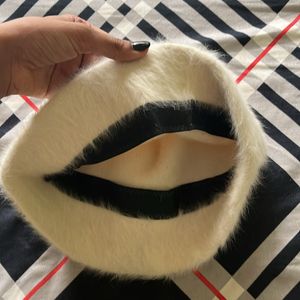 high quality fur beret cap